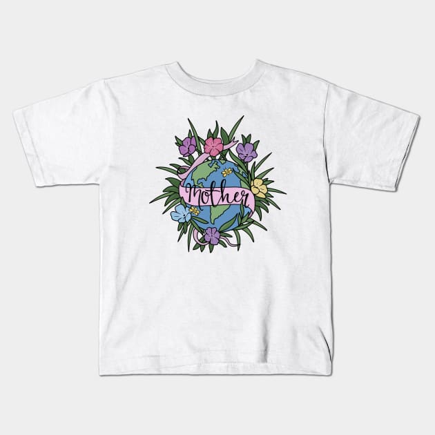 Mother Earth Kids T-Shirt by valentinahramov